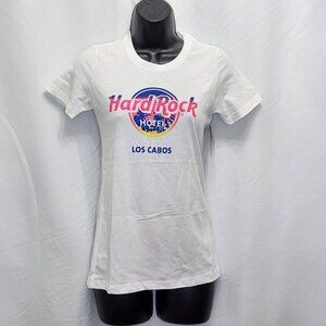NEW Hard Rock Hotel Los Cabos T Shirt Womens XS White Short Sleeve Top Tee HH02